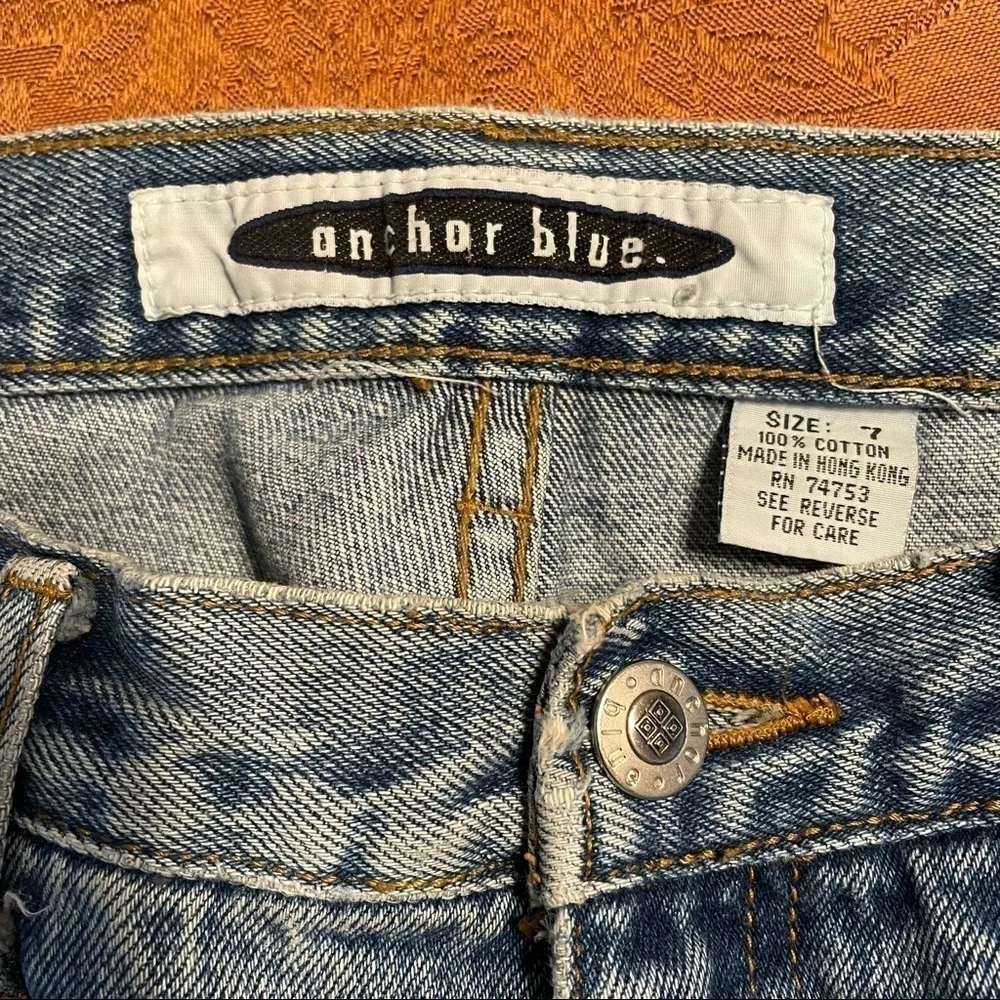 2/$30  Anchor Blue High Waisted Mom Jeans - Picture 5 of 6